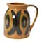Hello Honey® 6" Brown & Black Decorative Hand Painted Stoneware Pitcher
